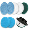 GOSLMYY Brush Heads Set 9 Pack 4 inches Cordless Electric Spin Scrubber Replaceable Brush Heads for Household Cleaning Brushes/Bathroom/Floor/Tile/Car